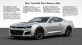 The Chevrolet Camaro Why I Think It's Still Worth Your Money in 2024