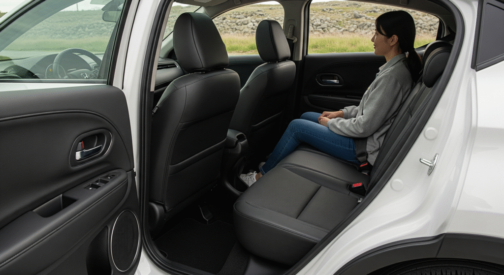 Honda HR-V rear passenger space demonstration